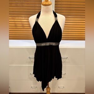 Beautiful new black halter top, dress or cover up